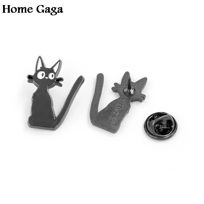 Homegaga Kiki службы доставки черный Кот цинк шпильки para рюкзак одежда медаль сумка нашивка на рубашку броши для мужчин и женщин D1691