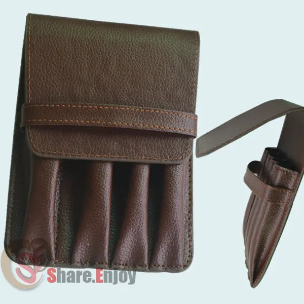 

HIGH QUALITY LUXURY BROWN ROLLER AND FOUNTAIN PENS CASE HOLDER FOR 4 PEN