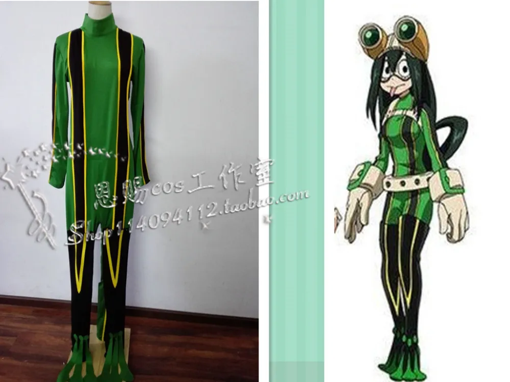 2019My hero Academy Froppy cosplay Boku no hero Akademia Tsuyu Asui Косплей Костюм лягушка герой костюм Хэллоуин Косплей Костюм