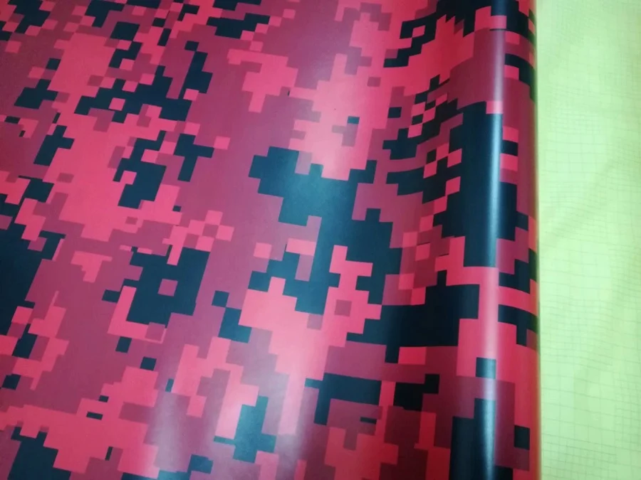 red digital printed camo vinyl car wrapping film  car sticker foil (2)