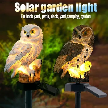 

Cute Waterproof Owl Solar Light With Solar Panel IP65 Garden Patio Yard Courtyard Path Decor Owl Garden Lawn Lamp