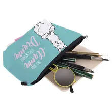 Милый мультфильм Йога лама женщина макияж мешок trousse maquillage водонепроницаемый макияж сумки pochette sac основная косметичка дорожная сумка подарок