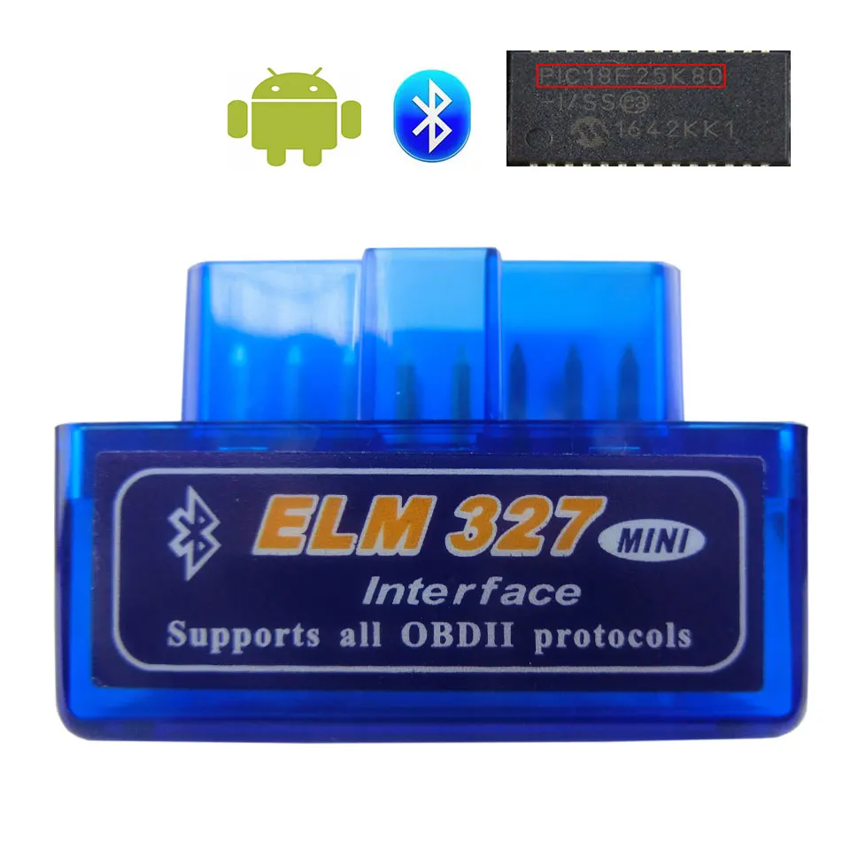 Супер Мини ELM327 Bluetooth V1.5 OBD2 автомобильный диагностический инструмент ELM 327 Bluetooth сканер кода для Android Поддержка J1850 - Цвет: Зеленый