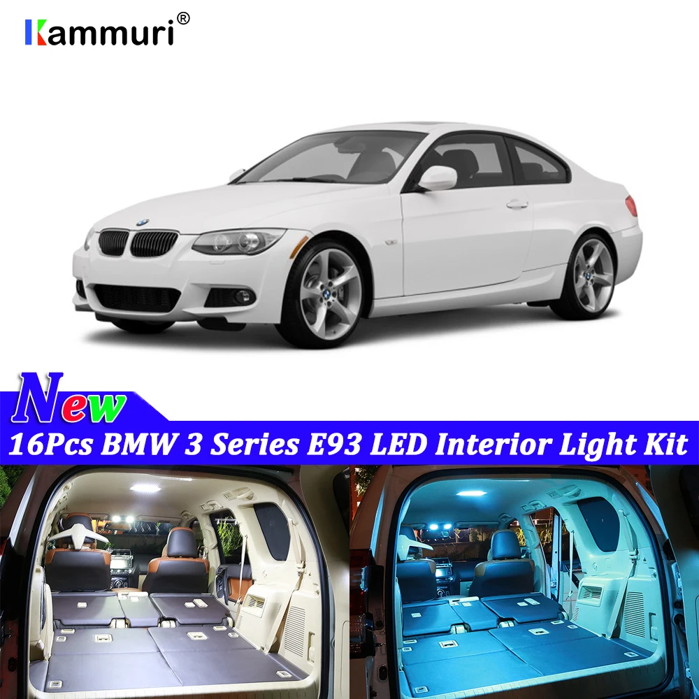 

16pcs White Canbus led Car interior lights Package Kit for BMW E93 3 Series LED interior light Kit
