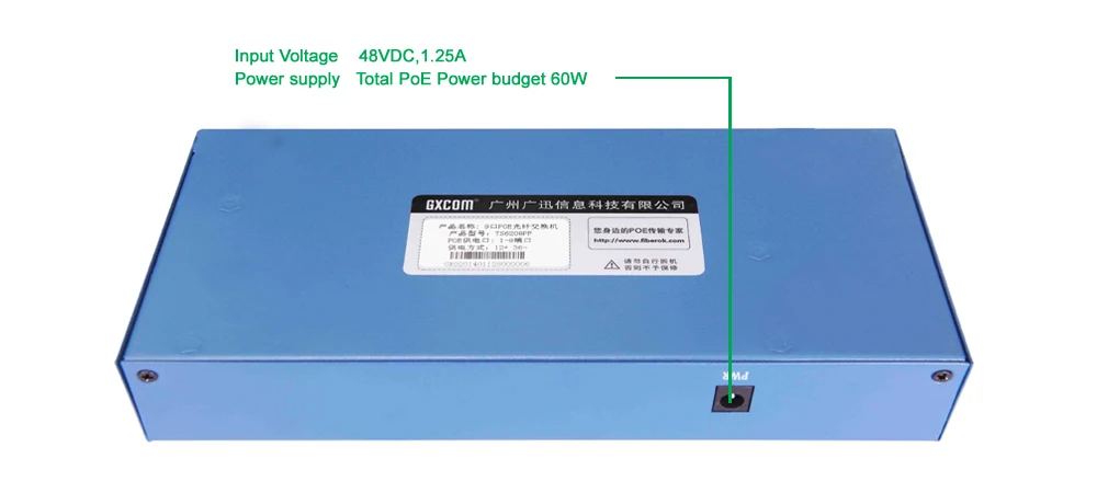 8 портов POE коммутатор с 8 POE портами, IEEE802.3af/at 10/100M 9 портов