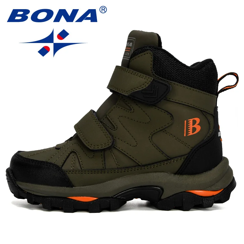Winter Children Snow Boots Boys Girls Fashion Waterproof Warm Shoes Kids Thick Mid Non-Slip Boots Children Boots