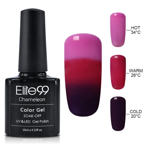 Elite99 3 цвета Ультрафиолетовый гель для ногтей Хамелеон меняет цвет в зависимости от настроения Гель-лак Led УФ Гель-лак для ногтей маникюрный лак 10 мл/уп - Цвет: 4232