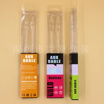 

retail box for Braided AUX Audio Cable Cucurbit Auxiliary Cable Male To Male Stereo Car Extension Audio Cable