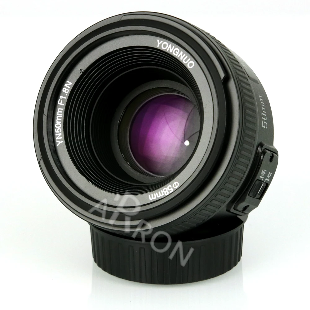YONGNUO YN 50 мм f/1,8 AF объектив yn50мм апертура Автофокус большая апертура для Nikon Canon DSLR камера+ бленда+ фильтр