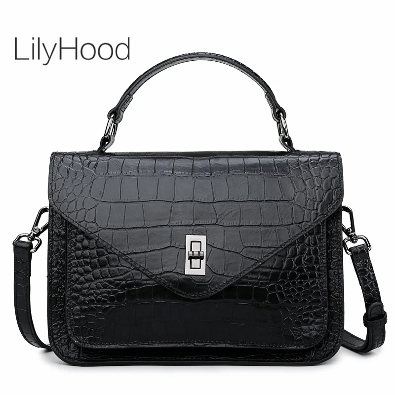 

Alligator Print Embossed Handbag Women High Quality Artificial Leather Top-handle Bag Female Fashion Work Office Messenger Bag