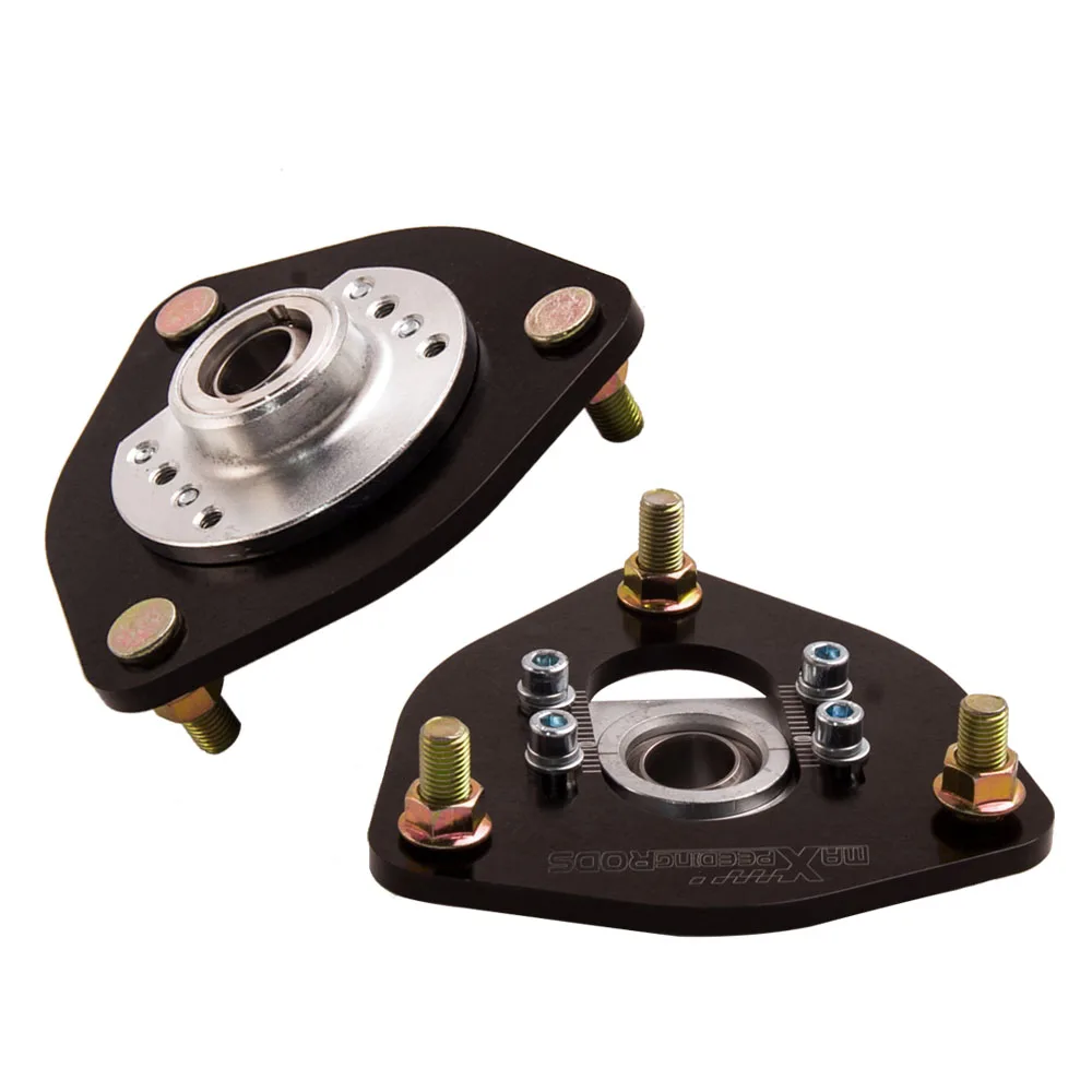 

2pc Front Coilover Camber Plates Shock Top Mount for Nissan S13 180SX 200SX 240SX Kit Pillow Ball