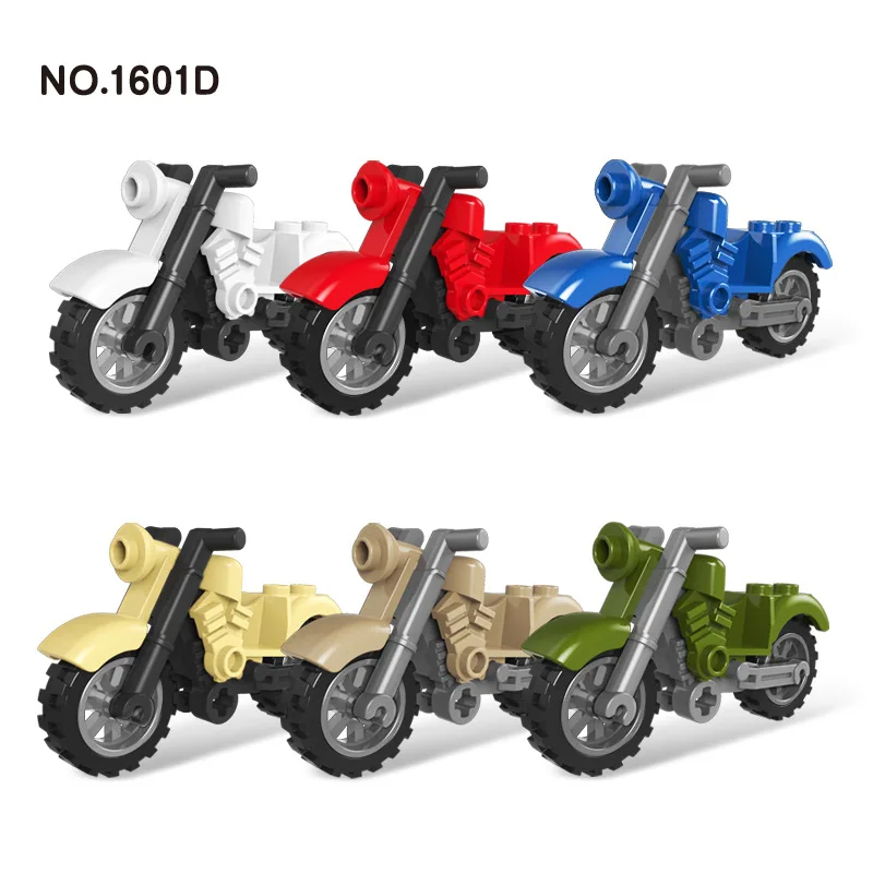 

6Pcs/set Motorcycle Building Blocks Bricks toys Compatible legoINGly Bicycle Block City Figure Accessory for Dolls Super Hero
