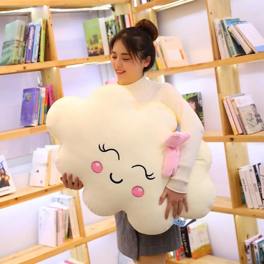 Giant New Style Kawaii Cloud Pillow Soft stuffed Cushion Lovey Smile Cloud Plush Toy For Child Baby Kid Girl lovely Gift 3