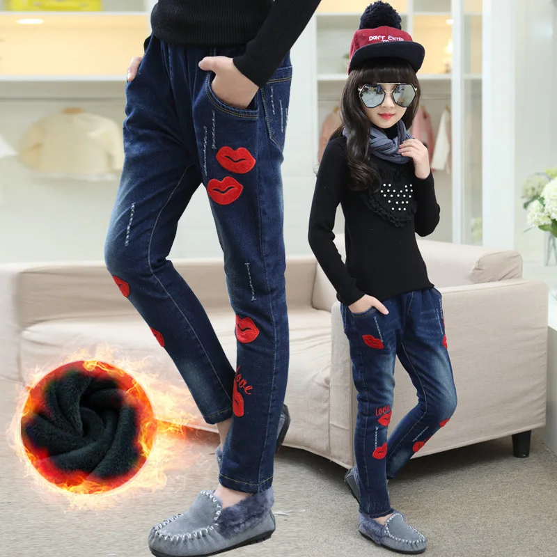 

Children'S Jeans For Baby 14 Plus Velvet Thickening Jeans For Girls 11 Pants For Girls Warm Jeans Clothes For Girls 12 Years