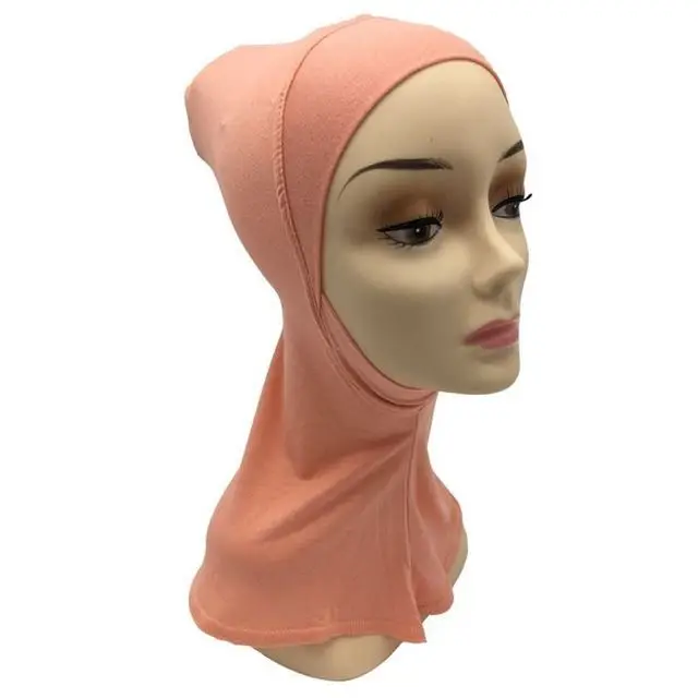 Женский плиссированный Макси хиджаб шарф элегантная шаль простой мусульманский хиджаб женские морщинки шарфы шали Мягкий глушитель 1 шт. 180x80 см 20 цветов - Цвет: inner cap pink