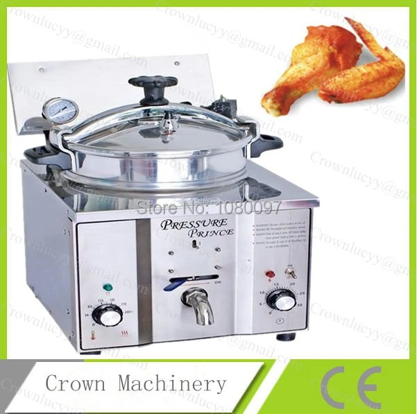 Chicken Pressure Fryer, 16L Chicken Fish Pressure Fryer Machine, 3000W  Tabletop Restaurant Kitchen Frying Machine with Automatic Power-off  Functions