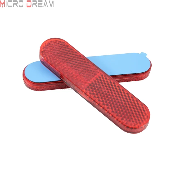 1-Piece Square Red Reflector For Motorcycles, ATVs, Dirt Bikes - Universal Fit