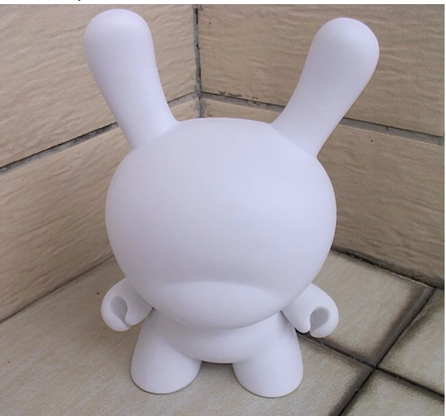 Оптовая продажа 4 шт./компл. 8 дюймов Kidrobot Dunny DIY Краска фигурку белый цвет с Opp