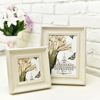 

Christmas Art Simple White Wooden Picture Frame Wall,Photo Frame Desktop Decorations,Vintage Photo Frames,Family Picture Frames