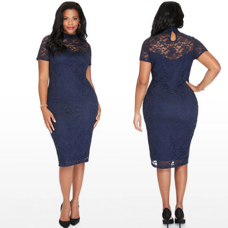 navy blue dress curvy