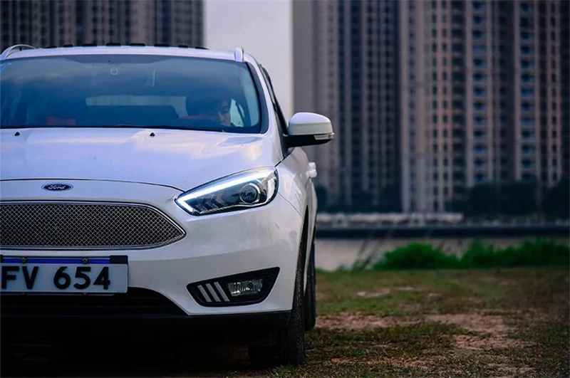 Автомобильный Стайлинг Mustang дизайн для ford focus головной лампы- Биксеноновые линзы HID комплект светодиодные фары DRL светодиодные поворотные фары