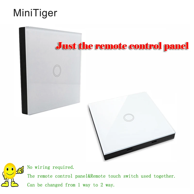 

Free Shipping,Smart Home wireless RF433Mhz White Switch shape remote control,touch remote controller 30m