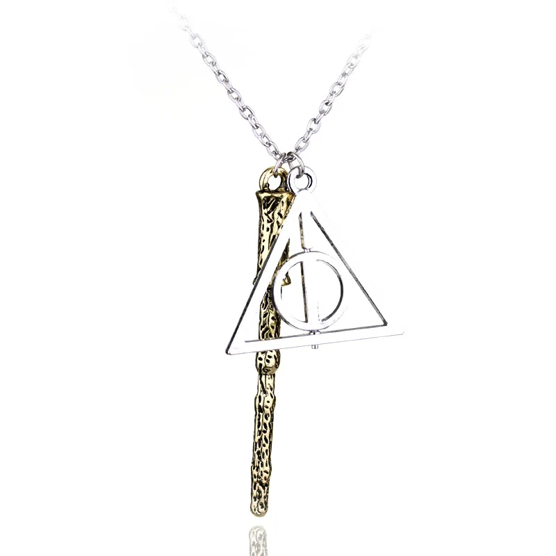 

Harry potter necklace Magic wand combination The film around small gift Activities gift pendant