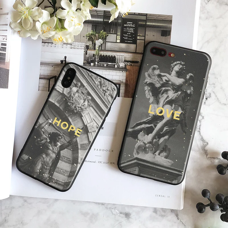 

Sculpture Art Quotes Free Hang Rope Tpu Soft Silicone Mobile Phone Case Cover Shell bag For Apple iPhone 5 SE 5S 6 6S 7 Plus