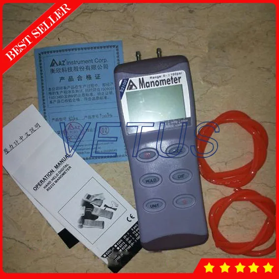 

AZ82100 Digital 100psi Manometer Digital pressure gauge meter differential pressure Meter