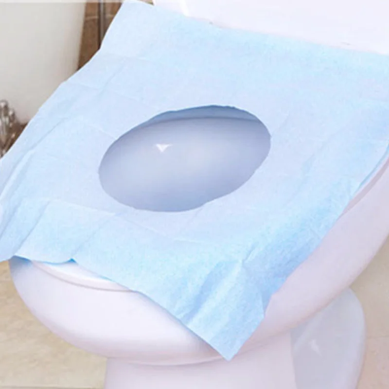 10 шт. ПЭ каверы для ободка унитаза крышка коврики водостойкий туалет бумага Pad для путешествий/Кемпинг ванная комната аксессуары
