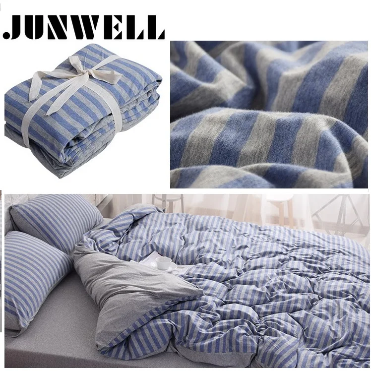 Pcs Jersey Katun Gaya Stripe Penutup 1