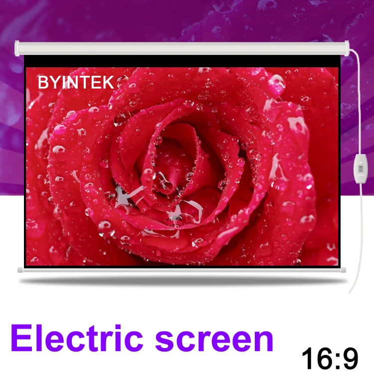 

Electric Synchronous Home Theater 150inch 16:9 Motorized Projection HD LCD LED DLP Projector Screen