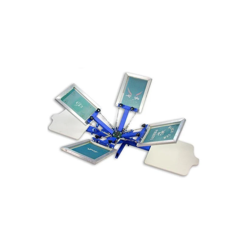 

1PC Manual 4 Color 2 Station T Shirt Screen Printing Machine T-shirt Printer Press Equipment 55*45cm DIY TShirt Printing Machine