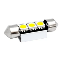 100 шт. 36 мм/39 мм C5W 3SMD 3 SMD 5050 светодиодный CANBUS без ошибок гирлянда лампа автомобиля свет номерного знака подсветка для автомобильного номера внутренний купол лампа