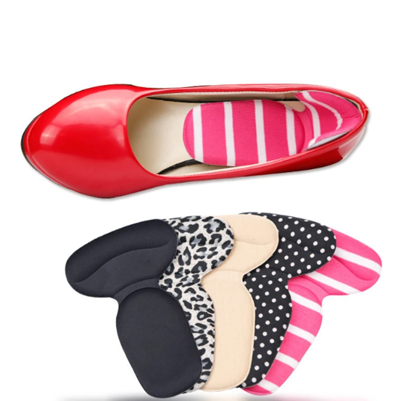 

1Pair Durable T-Shape Thread Thicker Rear Foot Wear Sticker High Heels Soft Anti-slip Inserts Shoe Cushion Shoe Accessories