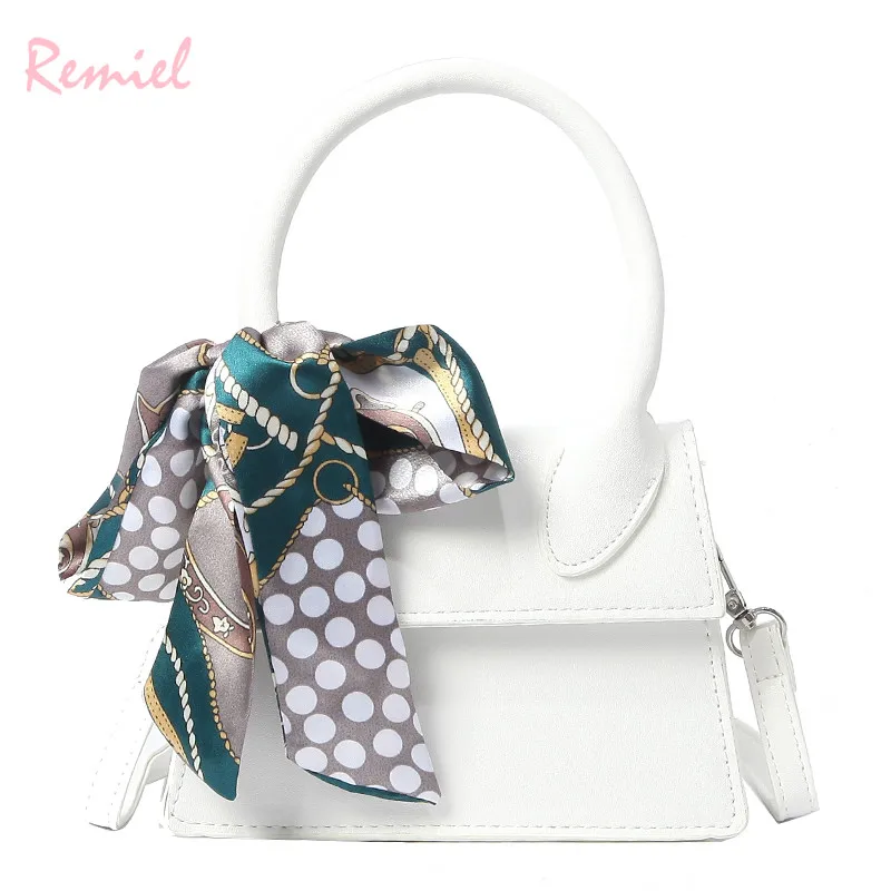 

Simple Fashion Lady Square bag 2018 New High quality PU Leather Women's Designer Handbag Ribbon Bow Tote Shoulder Crossbody Bags