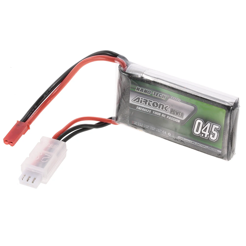 

7.4V 450mAh 600mAh 850mAh 1000mAh 1100mAh 30C 2S Rechargeable Li-Po Battery JST Plug for Racing Drone Quadcopter Airplane Car
