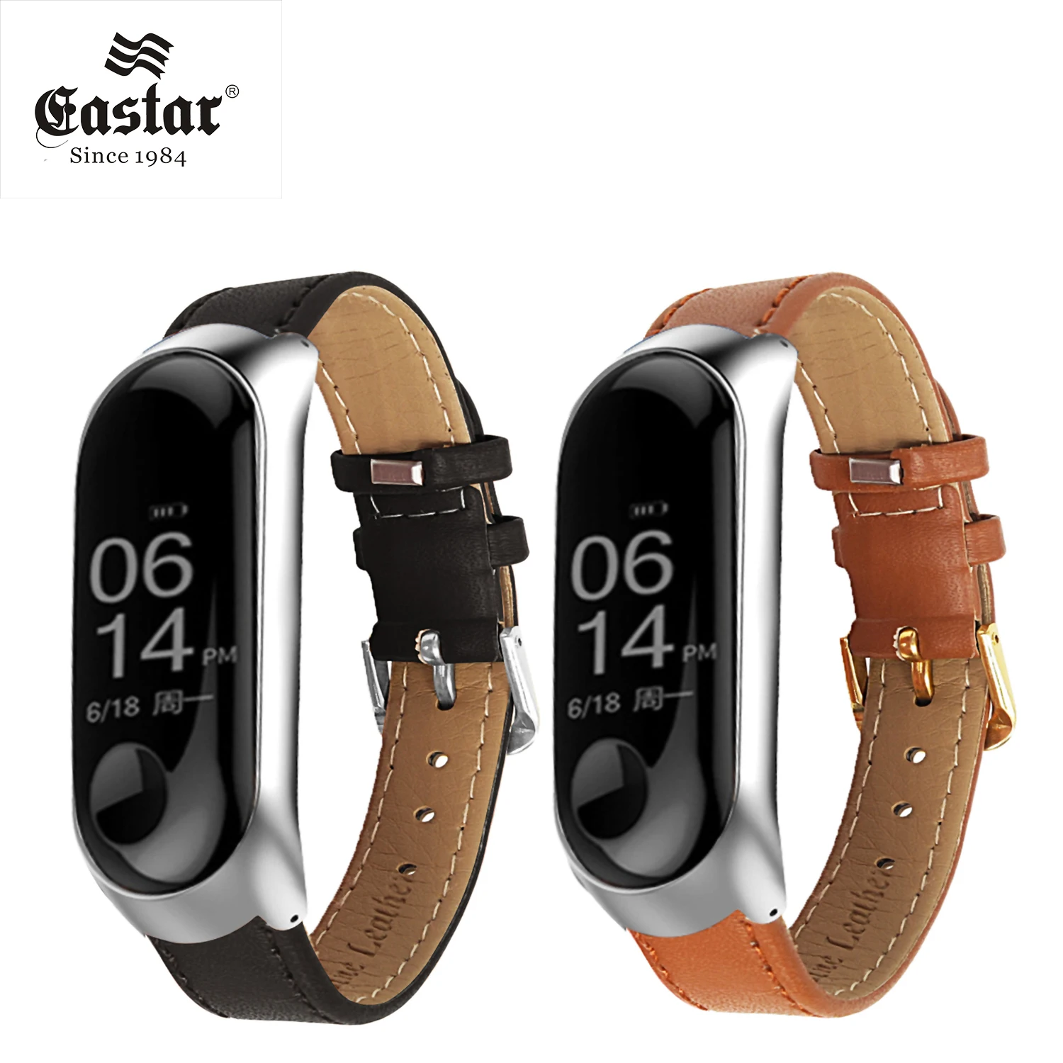 Pu Leather for Xiaomi Mi Band 3 Sport Strap watch Silicone wrist strap