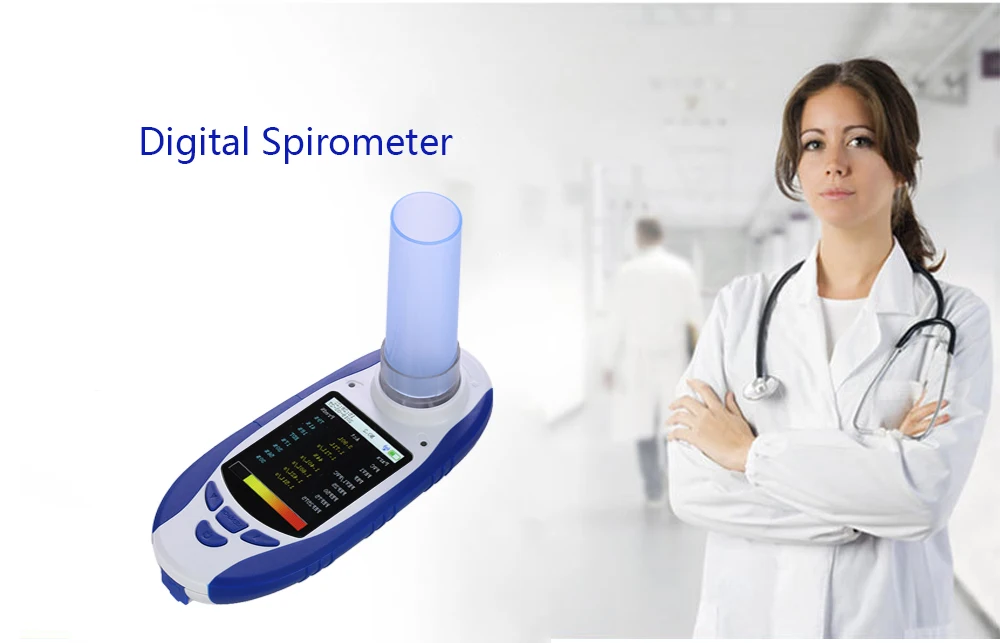 

CONTEC Hand-Held Pulmonary Function Lung Volume Device Digital Spirometer Lung Breathing Diagnostic Disposable Mouthpieces