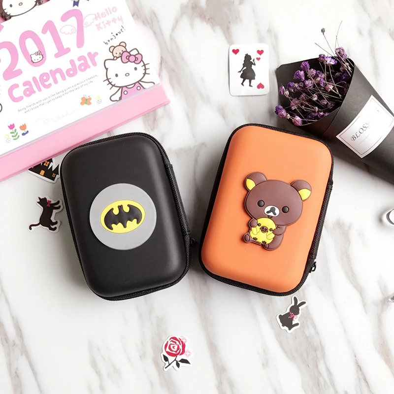 prativerdi Mini Cartoon Earphone Storage Bag Case For Key Coin Hard Holder Box Carrying Hard Hold Memory Card Ear Pads organizer9
