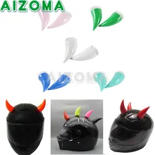 Universal 11 Cores Motos Capacete Chifre do Diabo 2 pcs Multicolor Punk Capacete Cascos Variedade Decoração Otário Chifres