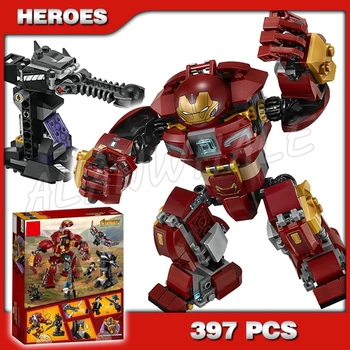 

397pcs Super Heroes The Hulkbuster Smash-up Middle Edition Gun Turret 10832 Model Building Blocks Toy Brick Compatible with Lago