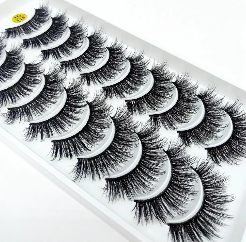 

2019 NEW 10 pairs 100% Real Mink Eyelashes 3D Natural False Eyelashes 3d Mink Lashes Soft Eyelash Extension Makeup Kit Cilios