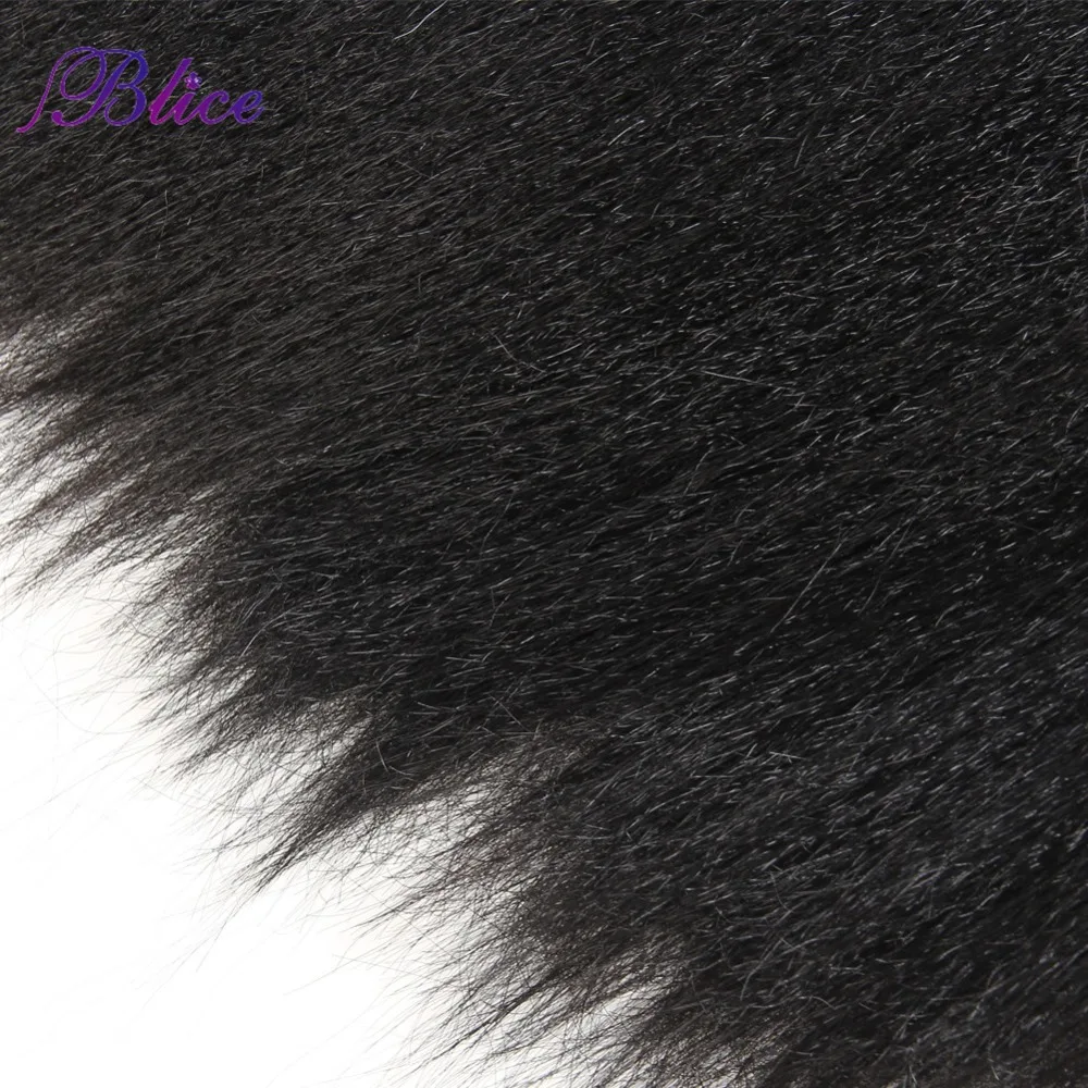 Blice Kinky Straight Hair Weaving 12-24Inch Pure Color Synthetic Wave Hair Extension For Black Women Bundles One Piece Deal hair extensions
