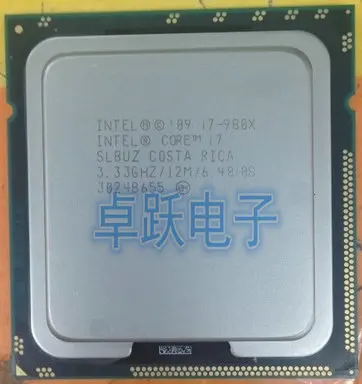 Процессор intel 3 33 i7 980X 1366 ГГц 12 МБ 6 ядер сокет 4 GT/s) шесть для настольных ПК