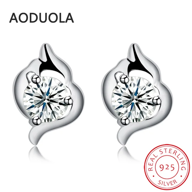 Aliexpress 2017 New 925 Sterling Silver Dolphin Stud 2017 New 925 Sterling Silver Dolphin Stud Earring With Zircon Earrings For Women Bridal Fashion Ear