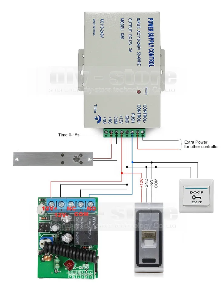 Отпечаток пальца diysecur 125 кГц RFID ID Card Reader система контроля доступа двери комплект+ Электрический замок болта