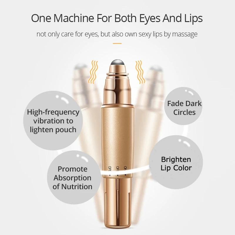 Массажер для лица/глаз, против старения, вибрирующий, ведущее устройство для массажа глаз, поглощение эссенции, подтяжка и подтяжка кожи