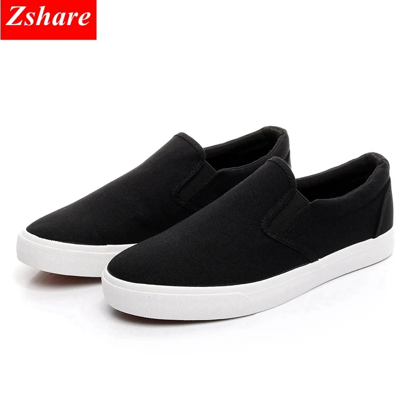 

2019 Fashion Canvas Shoes Men Shoes Casual Slip on Shoes Breathable Sneakers Men Loafers Comfortable Flats Shoes Big Size 45 46