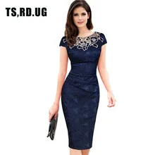 

TSRDUG 2018 Summer Dress Women Costume Embroidery Elegant Vintage Casual Evening Party Widding Sheath Club Bodycon Dress